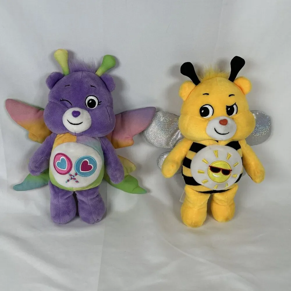 Care Bears Special Edition Spring Theme Butterfly Share Bear & Bee Bear 10”